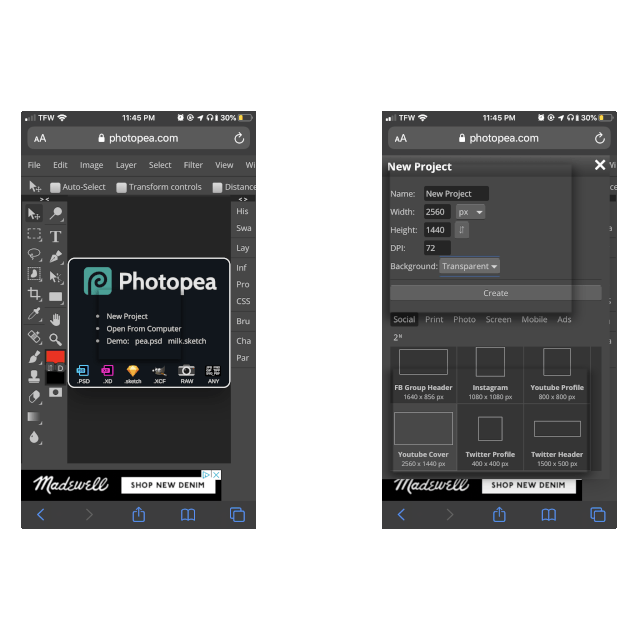 Tutorial: how to make a transparent image using photopea 