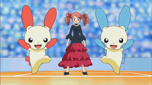 A Plusle appeared in Performing with Fiery Charm! alongside Minun