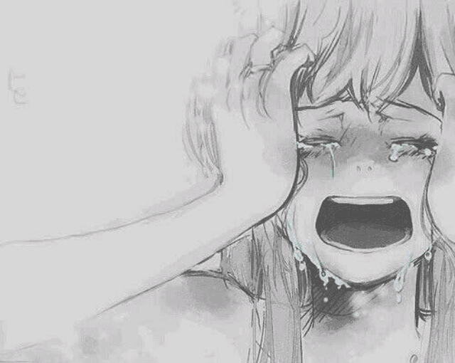Screaming anime messy cute