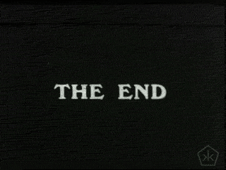 Гифка. The end анимация. The end gif. Надпись the end на черном фоне. End of video